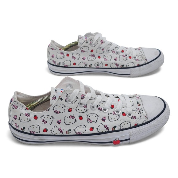 Converse Chuck Taylor All Star Low Top Hello Kitty White Sneakers Womens Size 10 - Picture 4 of 9